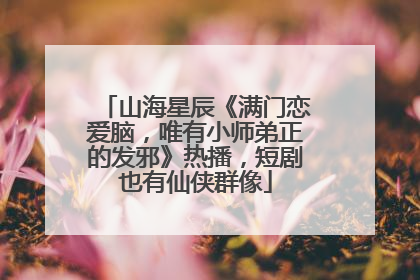 山海星辰《满门恋爱脑，唯有小师弟正的发邪》热播，短剧也有仙侠群像