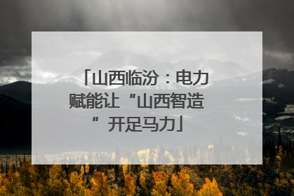 山西临汾：电力赋能让“山西智造”开足马力