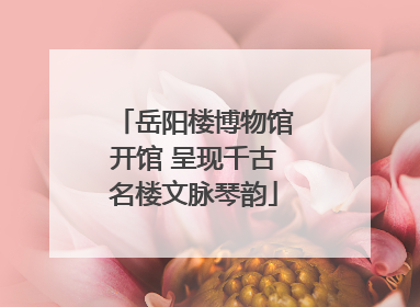 岳阳楼博物馆开馆 呈现千古名楼文脉琴韵