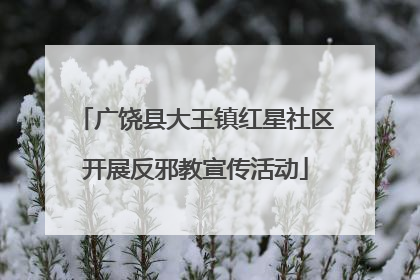 广饶县大王镇红星社区开展反邪教宣传活动