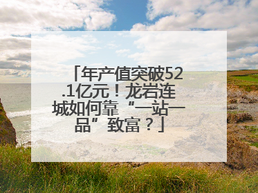 年产值突破52.1亿元！龙岩连城如何靠“一站一品”致富？