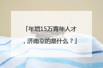 年增15万青年人才，济南靠的是什么？