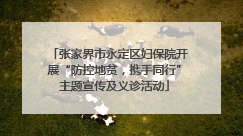 张家界市永定区妇保院开展“防控地贫，携手同行”主题宣传及义诊活动