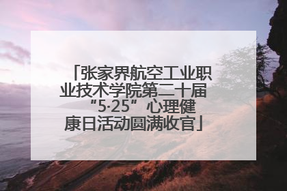 张家界航空工业职业技术学院第二十届“5·25”心理健康日活动圆满收官
