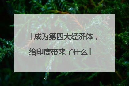成为第四大经济体，给印度带来了什么