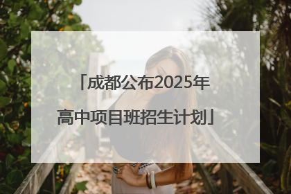 成都公布2025年高中项目班招生计划