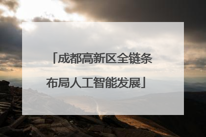 成都高新区全链条布局人工智能发展