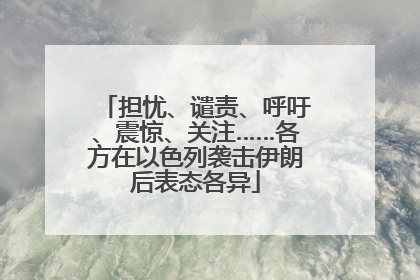 担忧、谴责、呼吁、震惊、关注……各方在以色列袭击伊朗后表态各异