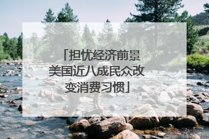 担忧经济前景 美国近八成民众改变消费习惯