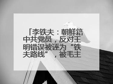 李铁夫：朝鲜籍中共党员，反对王明错误被诬为“铁夫路线”，被毛主席赞扬为与刘少奇并列的正确路线代表