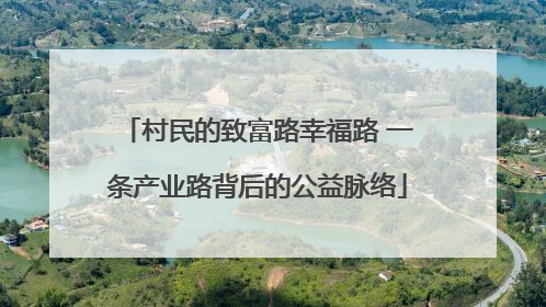 村民的致富路幸福路 一条产业路背后的公益脉络
