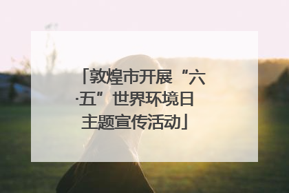 敦煌市开展“六·五”世界环境日主题宣传活动