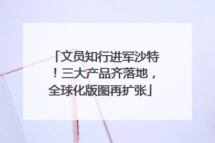 文员知行进军沙特！三大产品齐落地，全球化版图再扩张