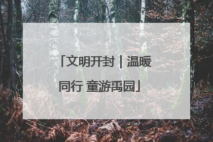 文明开封｜温暖同行 童游禹园