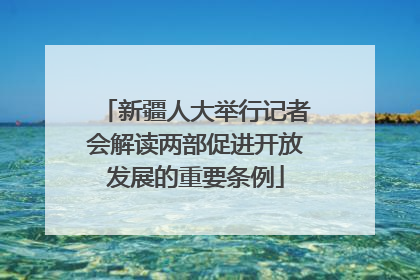 新疆人大举行记者会解读两部促进开放发展的重要条例