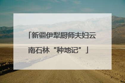 新疆伊犁厨师夫妇云南石林“种地记”