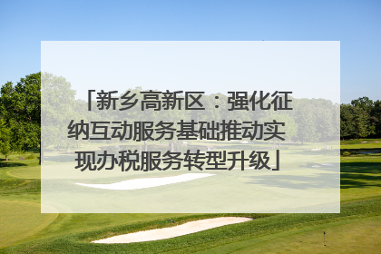 新乡高新区：强化征纳互动服务基础推动实现办税服务转型升级