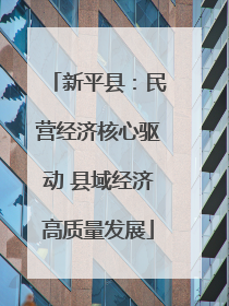 新平县：民营经济核心驱动 县域经济高质量发展