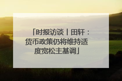 时报访谈丨田轩：货币政策仍将维持适度宽松主基调