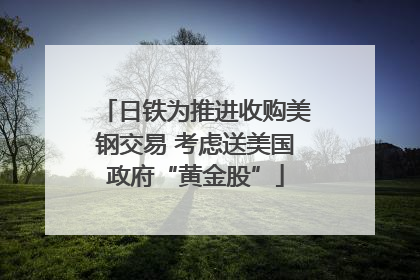 日铁为推进收购美钢交易 考虑送美国政府“黄金股”