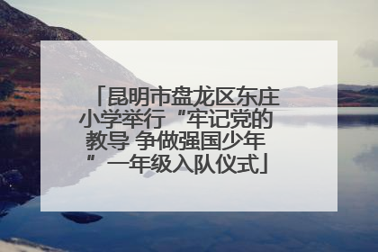 昆明市盘龙区东庄小学举行“牢记党的教导 争做强国少年”一年级入队仪式