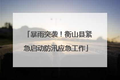 暴雨突袭！衡山县紧急启动防汛应急工作