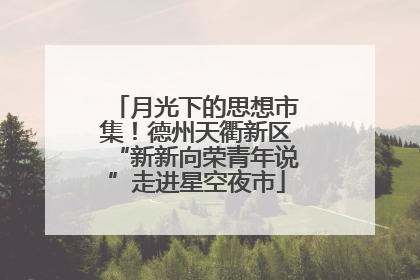 月光下的思想市集！德州天衢新区“新新向荣青年说”走进星空夜市