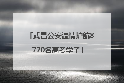 武昌公安温情护航8770名高考学子