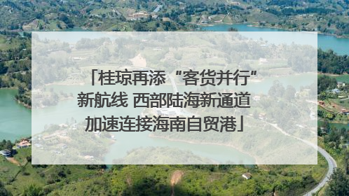 桂琼再添“客货并行”新航线 西部陆海新通道加速连接海南自贸港