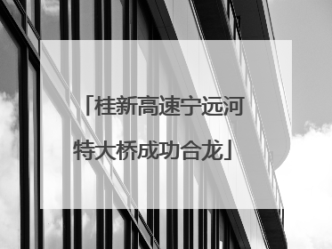 桂新高速宁远河特大桥成功合龙