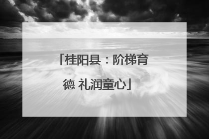 桂阳县：阶梯育德 礼润童心
