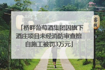 桥畔葡萄酒集团因旗下酒庄项目未经消防审查擅自施工被罚3万元