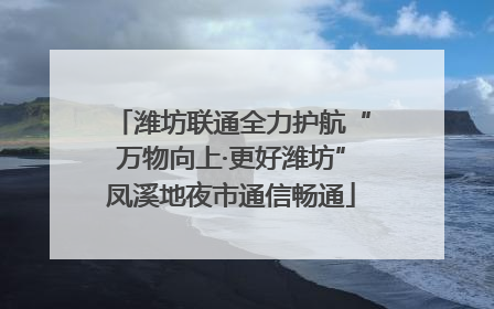 潍坊联通全力护航“万物向上·更好潍坊”凤溪地夜市通信畅通