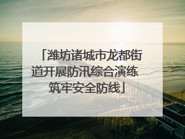 潍坊诸城市龙都街道开展防汛综合演练 筑牢安全防线