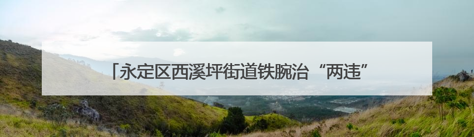 永定区西溪坪街道铁腕治“两违”：拆除违建 守护城市有序发展