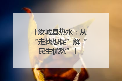 汝城县热水：从“走找想促”解“民生忧愁”