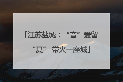 江苏盐城：“音”爱留“夏” 带火一座城