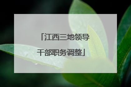 江西三地领导干部职务调整