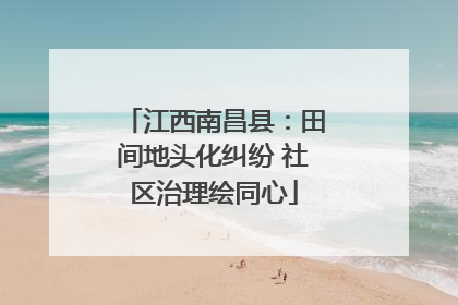 江西南昌县：田间地头化纠纷 社区治理绘同心