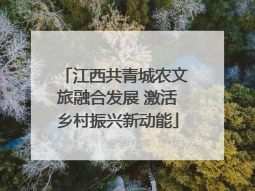 江西共青城农文旅融合发展 激活乡村振兴新动能