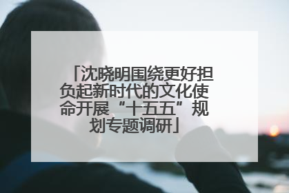 沈晓明围绕更好担负起新时代的文化使命开展“十五五”规划专题调研
