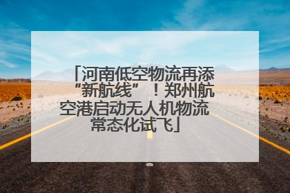 河南低空物流再添“新航线”！郑州航空港启动无人机物流常态化试飞