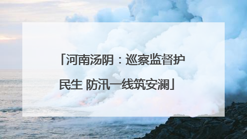 河南汤阴：巡察监督护民生 防汛一线筑安澜