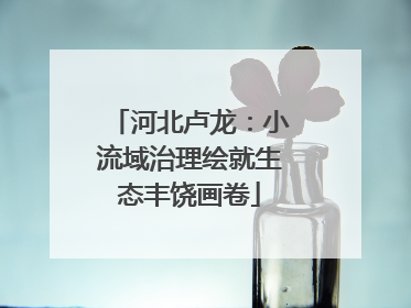 河北卢龙：小流域治理绘就生态丰饶画卷