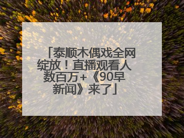 泰顺木偶戏全网绽放！直播观看人数百万+《90早新闻》来了
