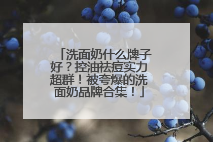 洗面奶什么牌子好？控油祛痘实力超群！被夸爆的洗面奶品牌合集！