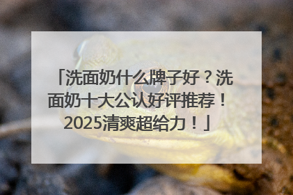 洗面奶什么牌子好？洗面奶十大公认好评推荐！2025清爽超给力！