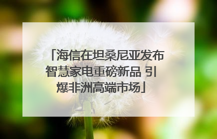 海信在坦桑尼亚发布智慧家电重磅新品 引爆非洲高端市场