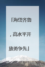 海岱齐鲁，高水平开放勇争先