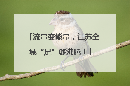 流量变能量，江苏全域“足”够沸腾！